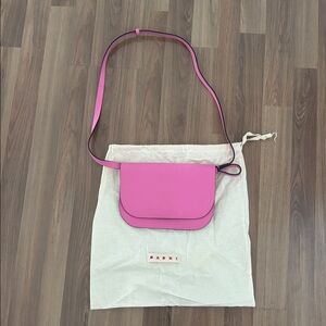 Marni “Minuet Pochette” in Powder Pink Crossbody Bag